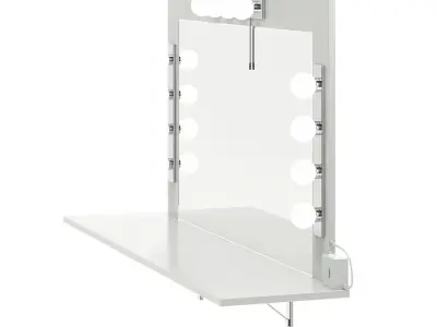 Salon Mirror with Lights 3D model