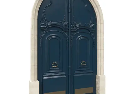 Entrance classic door 36 3D model
