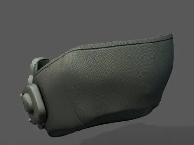 Gas masm respirator scifi futuristic 3d model  Low-poly 3D model