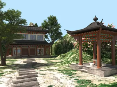 Chinese architecture 3D model