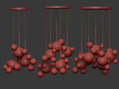 Giopato Coombes Bolle Circular 14 and 24 and 34 Bubbles Set 3D model