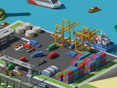 SimplePoly Urban - Low Poly Assets 3D model
