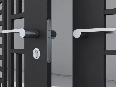 Aluminium door 54 3D model