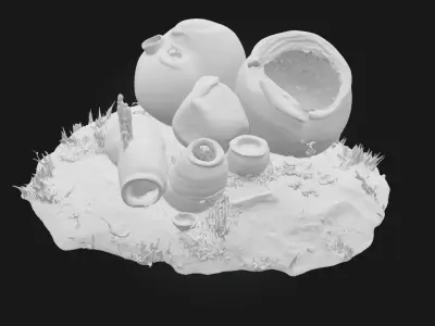 Ancient Vessels Still Life  Timeless Artifacts of Antiquity 3D model