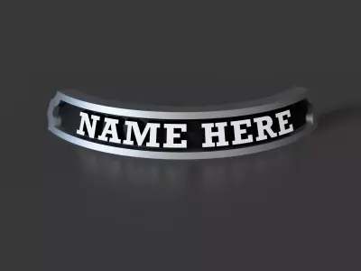 Custom nameplate for miniature bases 3D print model