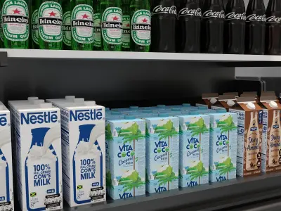 SUPERMARKET FRIDGE SHOWCASE NO2 A 3D model