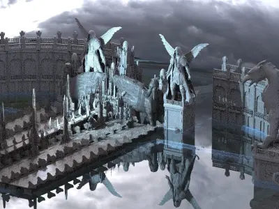 Frozen Queens palace Structures Kit bash 3D model