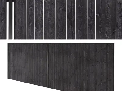 Yakisugi fence 3D model