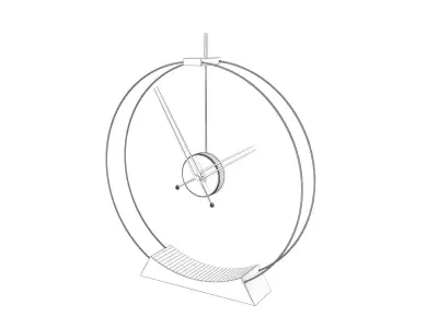 Double Rings Desk Clock Free 3D model