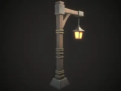 Street light Low-poly 3D model 19