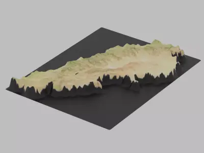 Lebanon Map Country Low-poly 3D model
