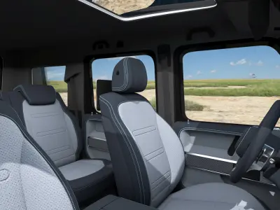  White Mercedes-Benz G580 2025 Rigged for Cinema 4D 