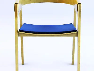 Jive 55 Stackable Wooden Armchair 3D model