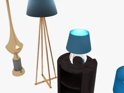 Lighing furniture set 3D model