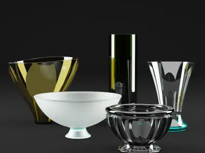 Decorative vases collection 3D Model Pack