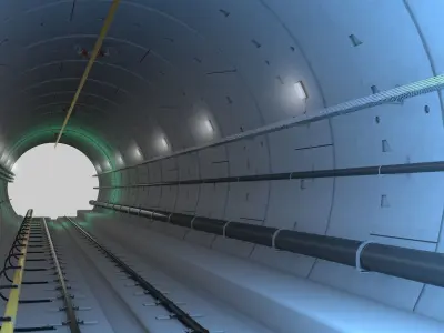 Railway Tunnel Adjustable 3D model
