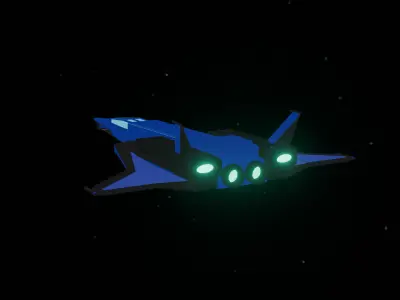 low-poly sci fi  Low-poly 3D model