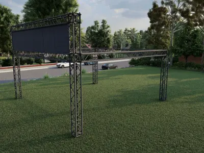 Escenario para eventos 3D Low-poly 3D model