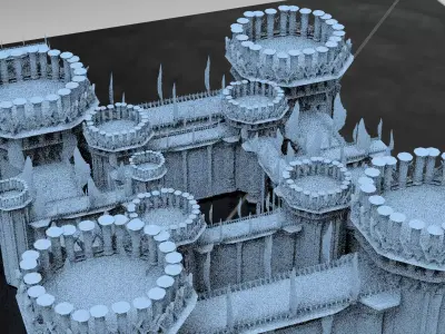 Grand Celtic Bridge Towers Fortress 2  3D model