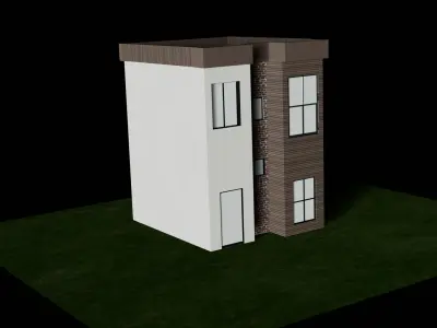 Exterior House Low-poly 3D model