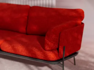 Red Sofa 3D model