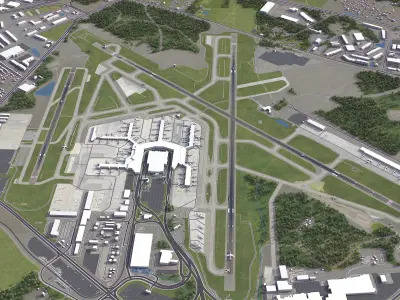 Baltimore - 3D Airport Model Low-poly 3D model