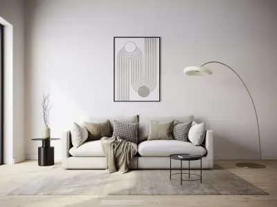 interior living room scene 35 3D model