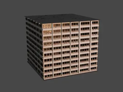 black friday old building 3d by cyberalex NEW YEAR SALE Free low-poly 3D model