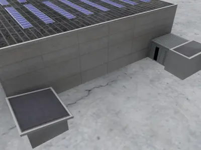 LOWS Hangar 4  Low-poly 3D model