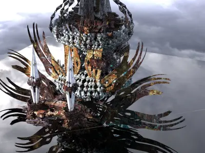 Nile Egyptian Ascension facility flower 3D model