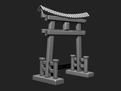 Japanese Tori Gate 3D STL File for 3D Printing 3D print model