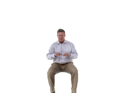 Office Man Sitting Typing CMan0224-HD2-O02P02-S 3D model