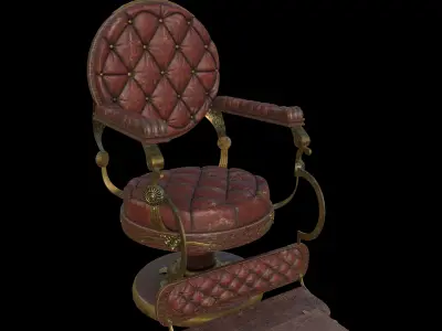 Vintage chair Low-poly 3D model