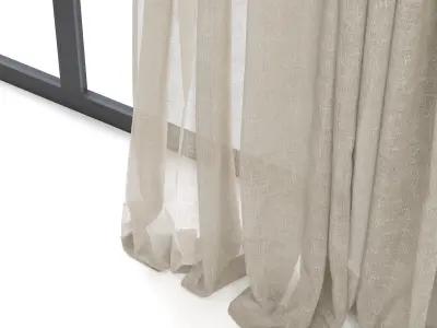 Curtains 50 Linen 3D model