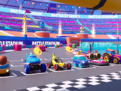 Battle Stadium Low-poly 3D model