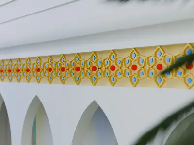 Ramadan Bumper Lowpoly Isometric 3D model