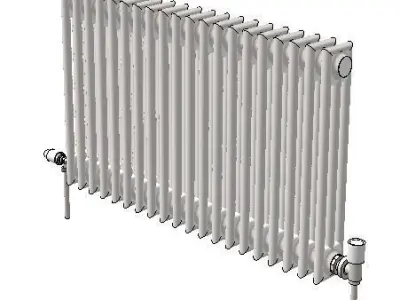 traditional style radiator 100cm Low-poly 3D model