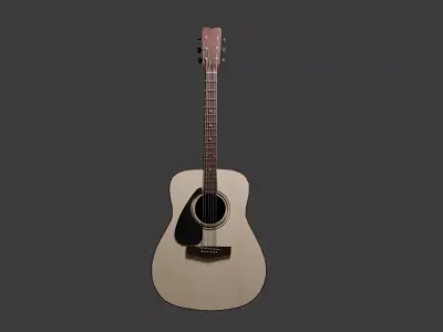 Acoustic guitar Yamaha F310 Low-poly 3D model