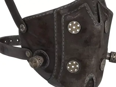 Postapocaliptico Face Mask Low-poly 3D model