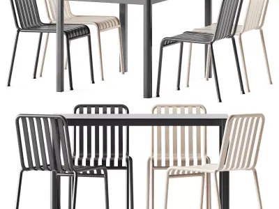 La Table by Arrmet and Palissade Chair by Hay 3D model