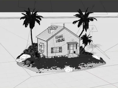 3D Kame House  - Blender Model  3D model
