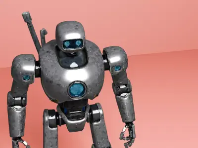  Industrial Humanoid Robot  Combat Robot Character Model Low-poly 3D model