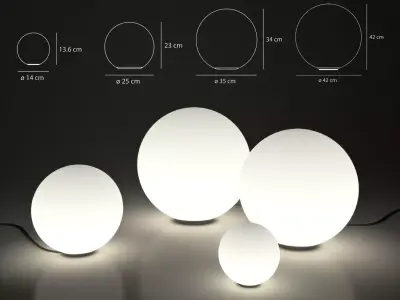 Landscape lamps Artemide Dioscuri tavolo Free 3D model