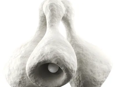 Unique hanging illuminated sculpture Low-poly 3D model