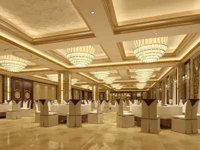 Business Restaurant - Coffee - Banquet  101 3D model