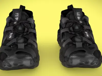 cyberpunk techwear sneaker trainer scifi future sneaker Low-poly 3D model
