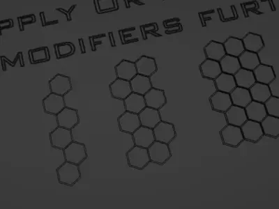 Sci-Fi Honeycombs Low-poly 3D model