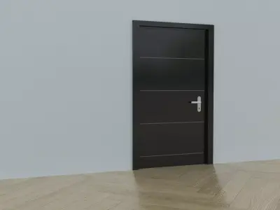 Outdoor door Low-poly 3D model