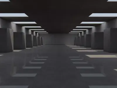 Empty Warehouse 3D model