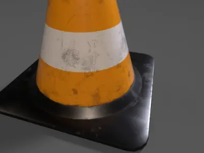 Street Cone PBR Low-poly 3D model